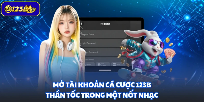 Mở tài khoản cá cược 123B thần tốc trong một nốt nhạc