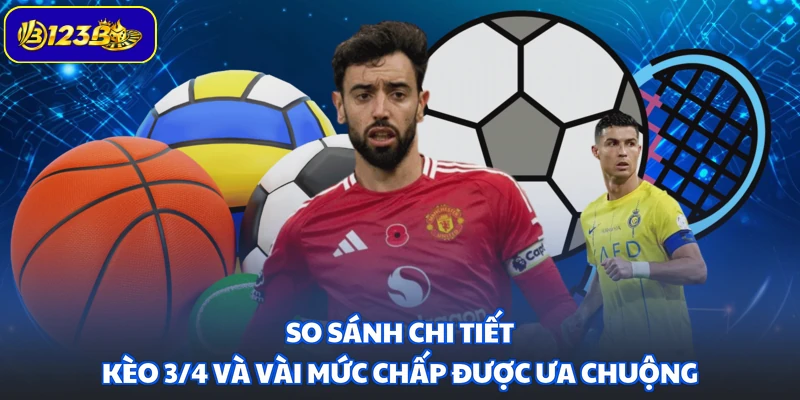 So sánh chi tiết kèo 3/4 và vài mức chấp được ưa chuộng