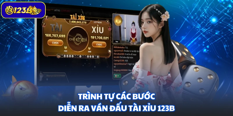 Trình tự các bước diễn ra ván đấu Tài Xỉu 123B